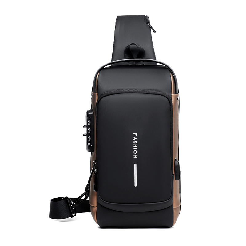 Crossbody Bag Men - Herren Multifunktions-Anti-Diebstahl-USB-Umhängetasche, Crossbody-Reisetasche, Brusttasche, Messenger-Tasche
