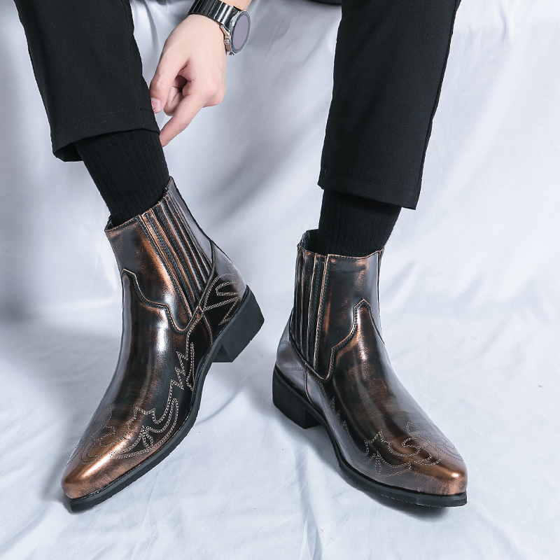 Men Fashion Hair Style - Spitze Chelsea-Stiefel für Herren mit hohem