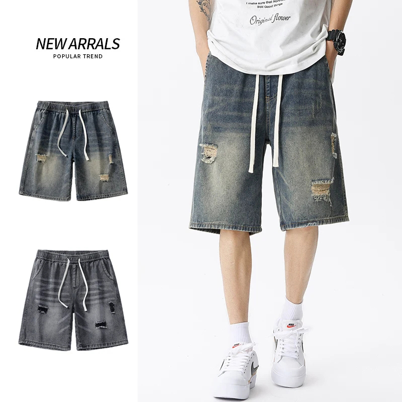 Mens Fashion Streetwear - Sommer Dünne Denim Shorts männer Retro