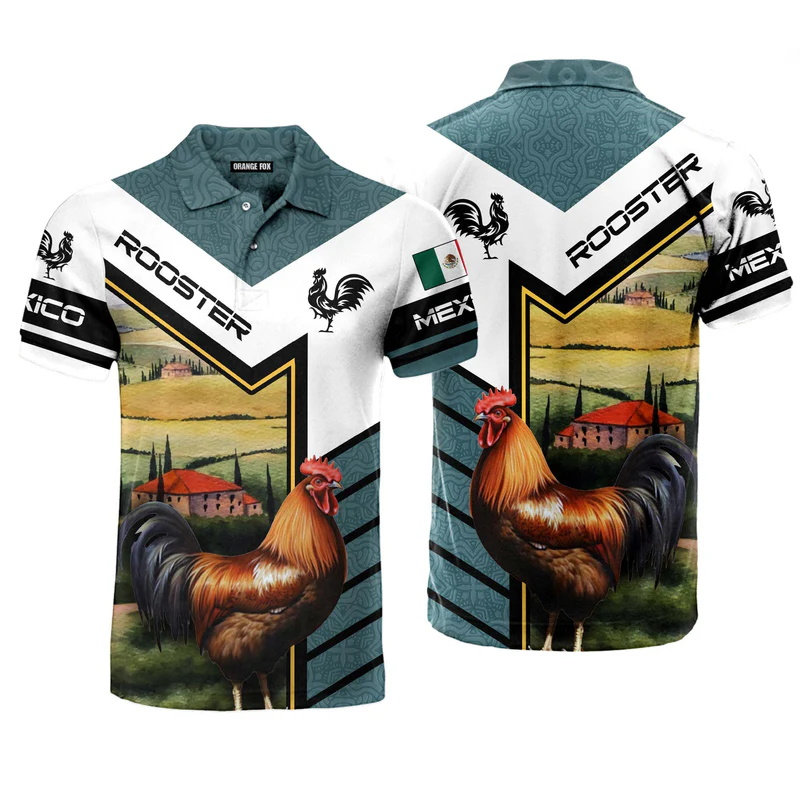 Mens Fashion Mexico - 3D-Druck-Poloshirt mit mexikanischer Flagge für Männer