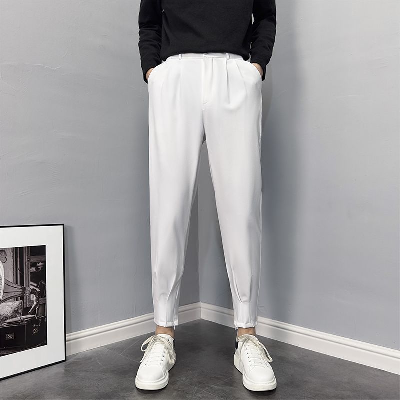 Men'S Fashion Reviews - Baggy-Anzughose für Herren, Sommer, dünn, lässig,