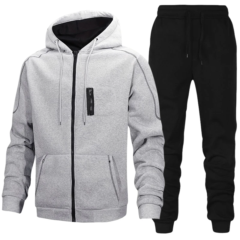 Men'S Fashion Clothing - Modischer Herren-Trainingsanzug, Lässiger Kapuzenpullover, Sweatshirt, Outdoor-Sportbekleidung,