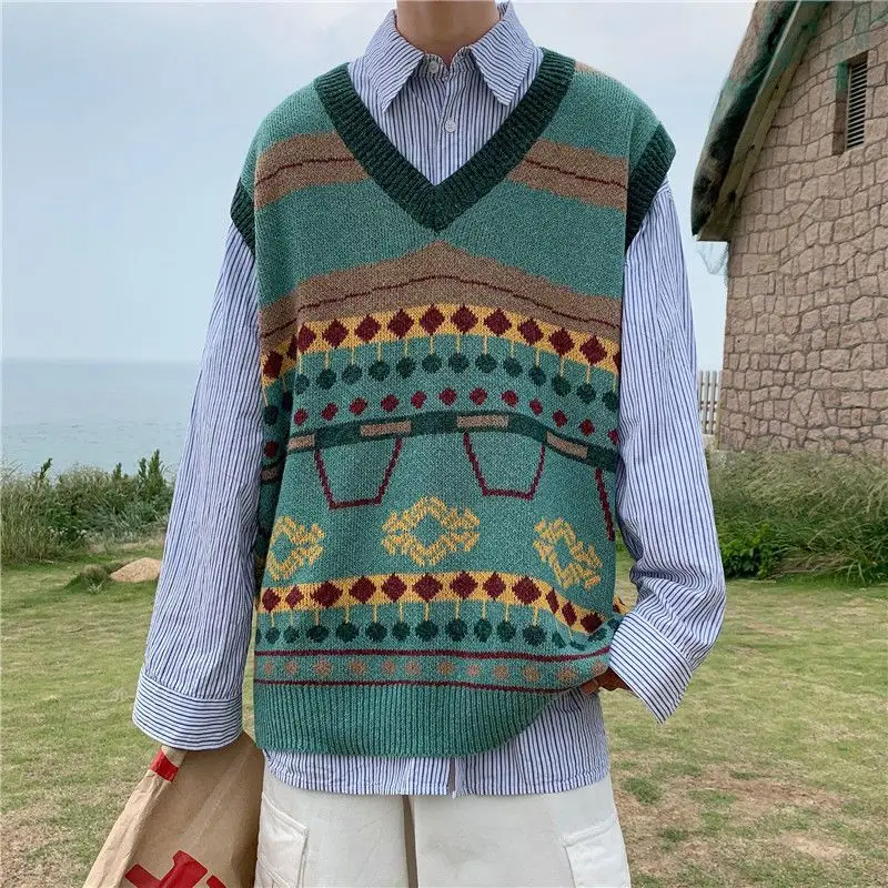 Men'S Fashion Reviews - Weste Koreanische Mode Stricken Westen für