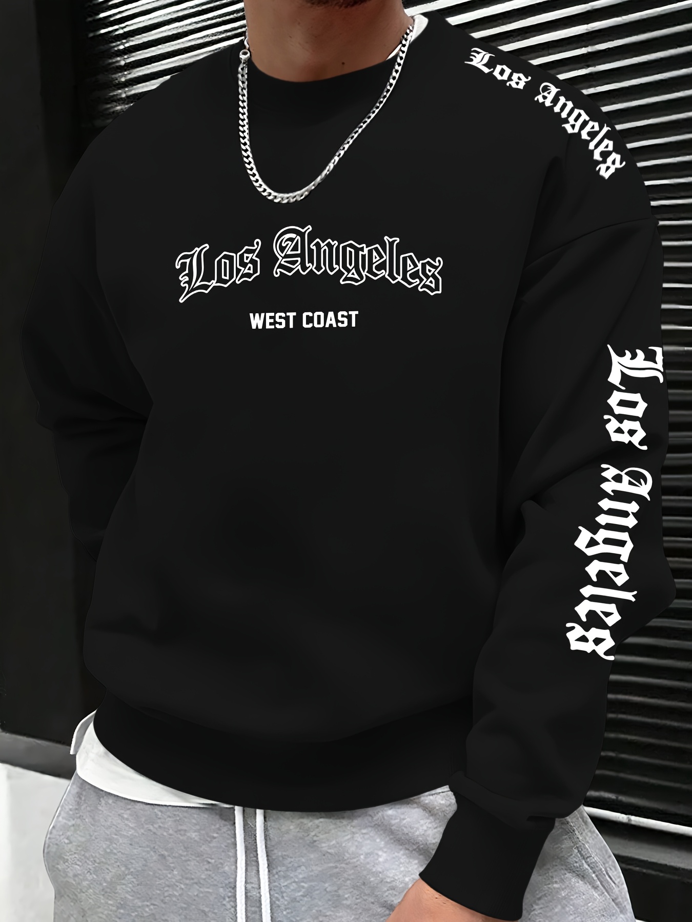 Mens Fashion Streetwear - 2026 Herbst/Winter Herren Rundhals-Sweatshirt mit Buchstabendruck