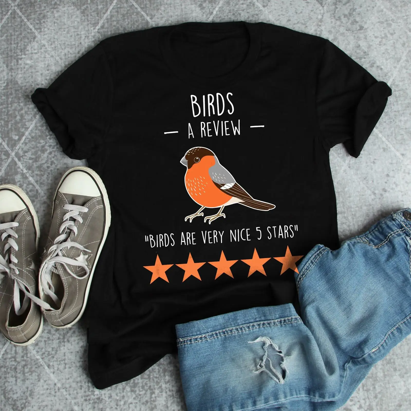 Men'S Fashion Reviews - Lustiges 5-Sterne-Bewertungs-T-Shirt mit Stieglitz-Vogelmotiv für Vogelbeobachter,