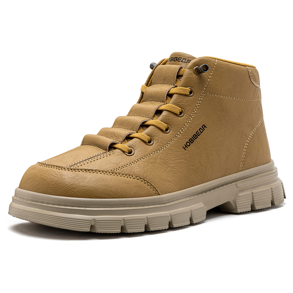 Fashion Men'S Boots - HOBIBEAR Herren-Stiefeletten mit breiter Zehenbox, Kunstleder,