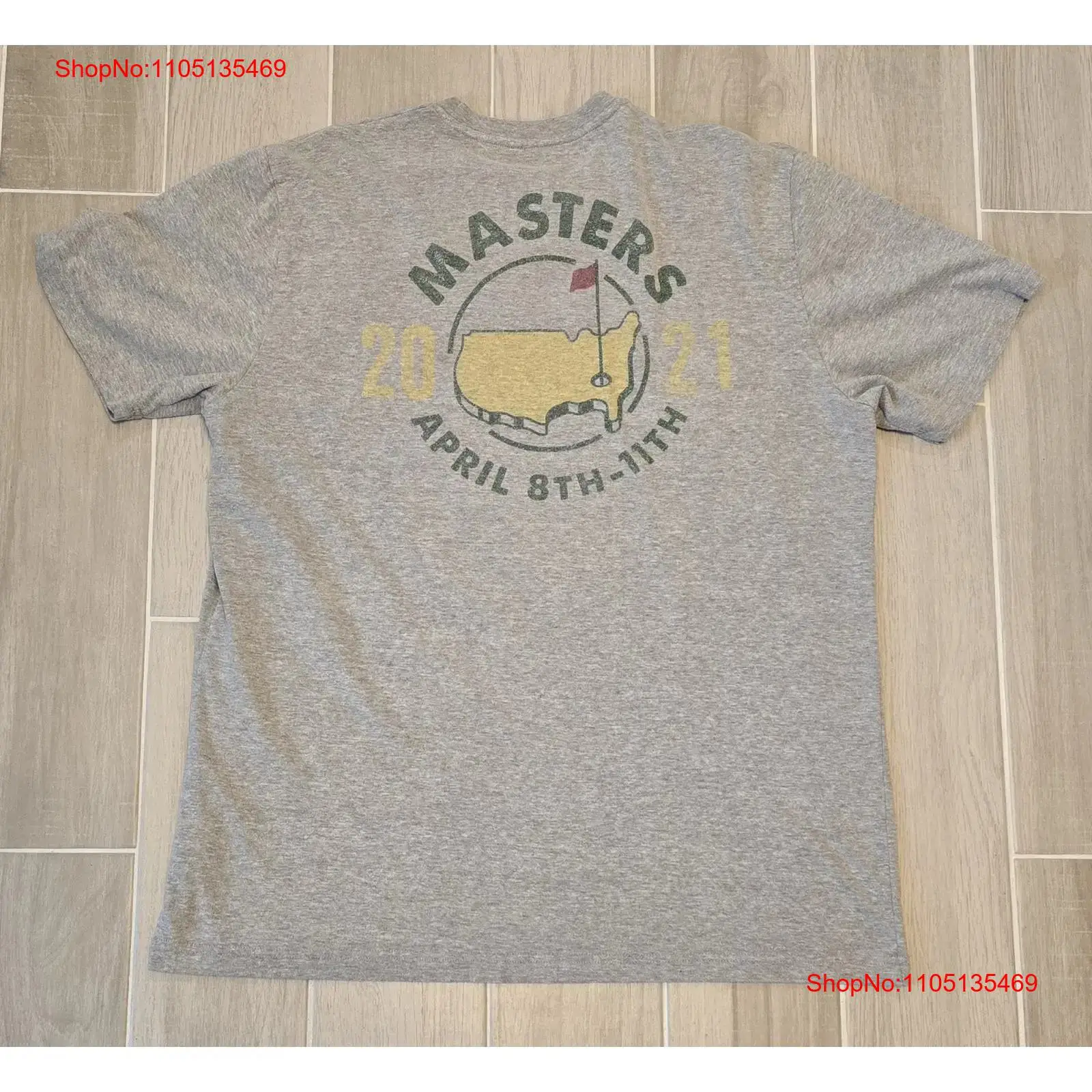 Men'S Fashion Xxl - Masters T-Shirt, Größe XXL, Grau, 2021,