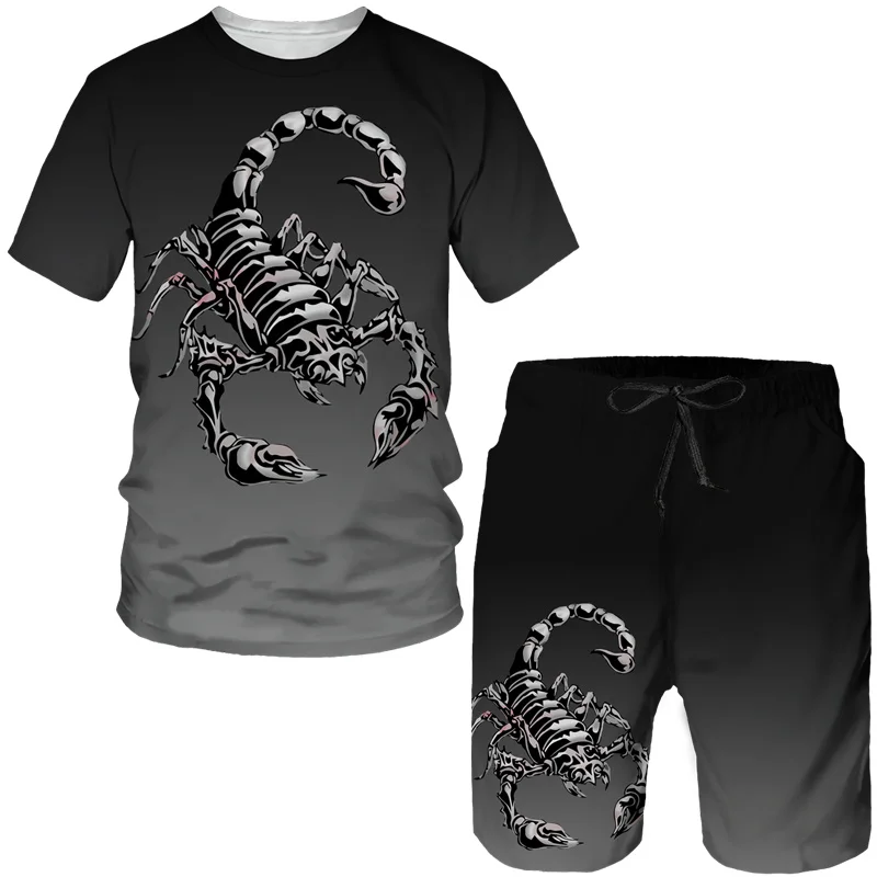 Men'S Fashion Clothing - Neue Scorpion 3D-Druck T-Shirt & Shorts