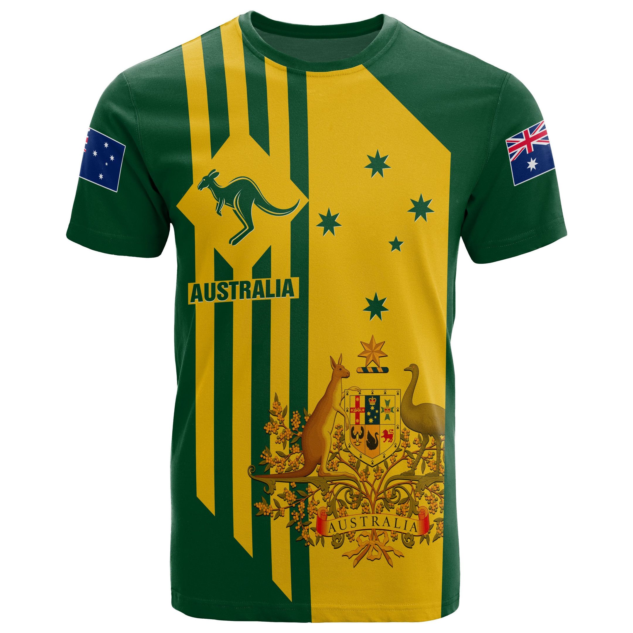 Mens Fashion Australia - Personalisierte Sommer-Freizeit-T-Shirts mit Australien-Flagge, Coole Oversize-Herrenmode,