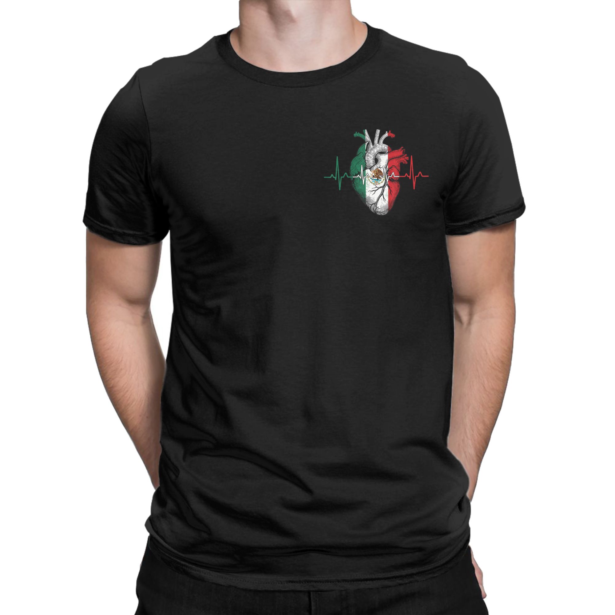 Mens Fashion Mexico - Herren T-Shirts Mexiko-Flagge Herz Mexikanische Mode