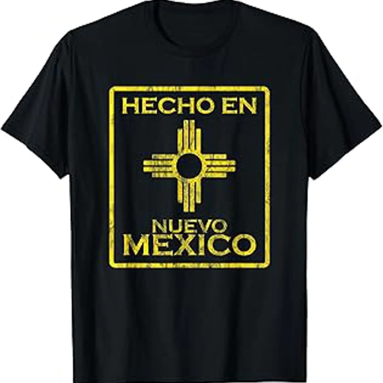 Mens Fashion Mexico - New Mexico T-Shirt mit Zia-Symbol, Distressed-Optik,