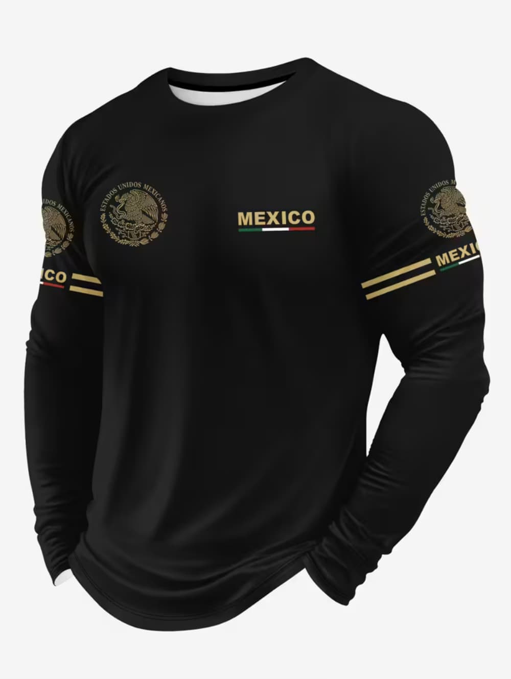 Mens Fashion Mexico - T-Shirt mit mexikanischem Adler-Aufdruck für Herren,