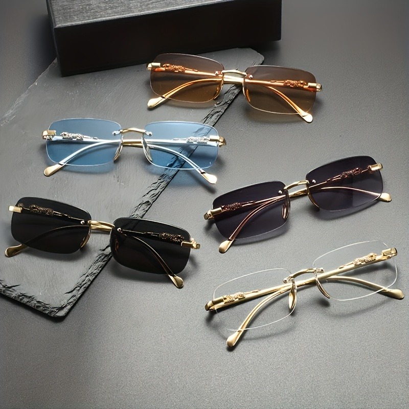 Men'S Fashion Glasses - Modische Randlose Metall-Sonnenbrillen für Männer und