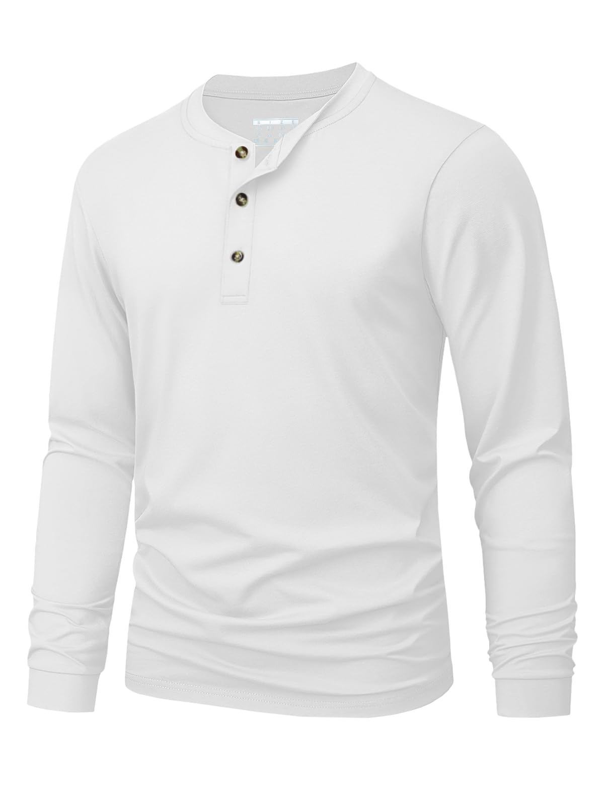 Men'S Fashion Clothing - Herren-Henley-T-Shirt, schlicht, einfarbig, bedruckt, langärmelig, modisch,