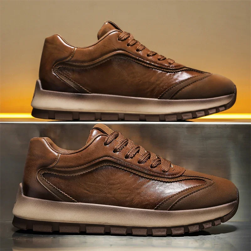 Men'S Fashion Hiking Boots - Luxuriöse Herren-Turnschuhe für alle Jahreszeiten, Leder,