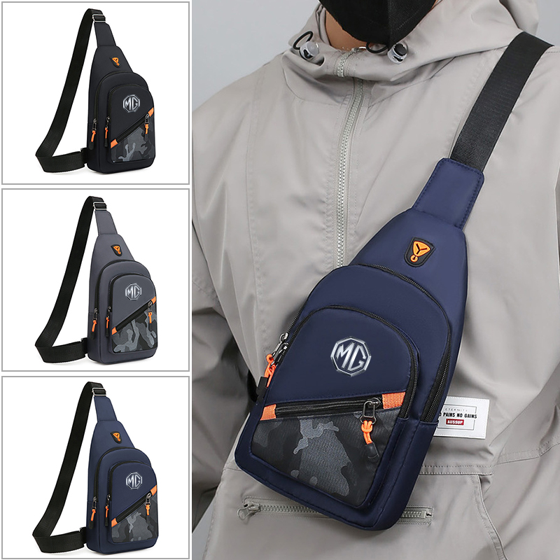 Crossbody Bag Men - Auto-Logo Camouflage Herren Umhängetasche Brusttasche Crossbody-Aufbewahrungstasche