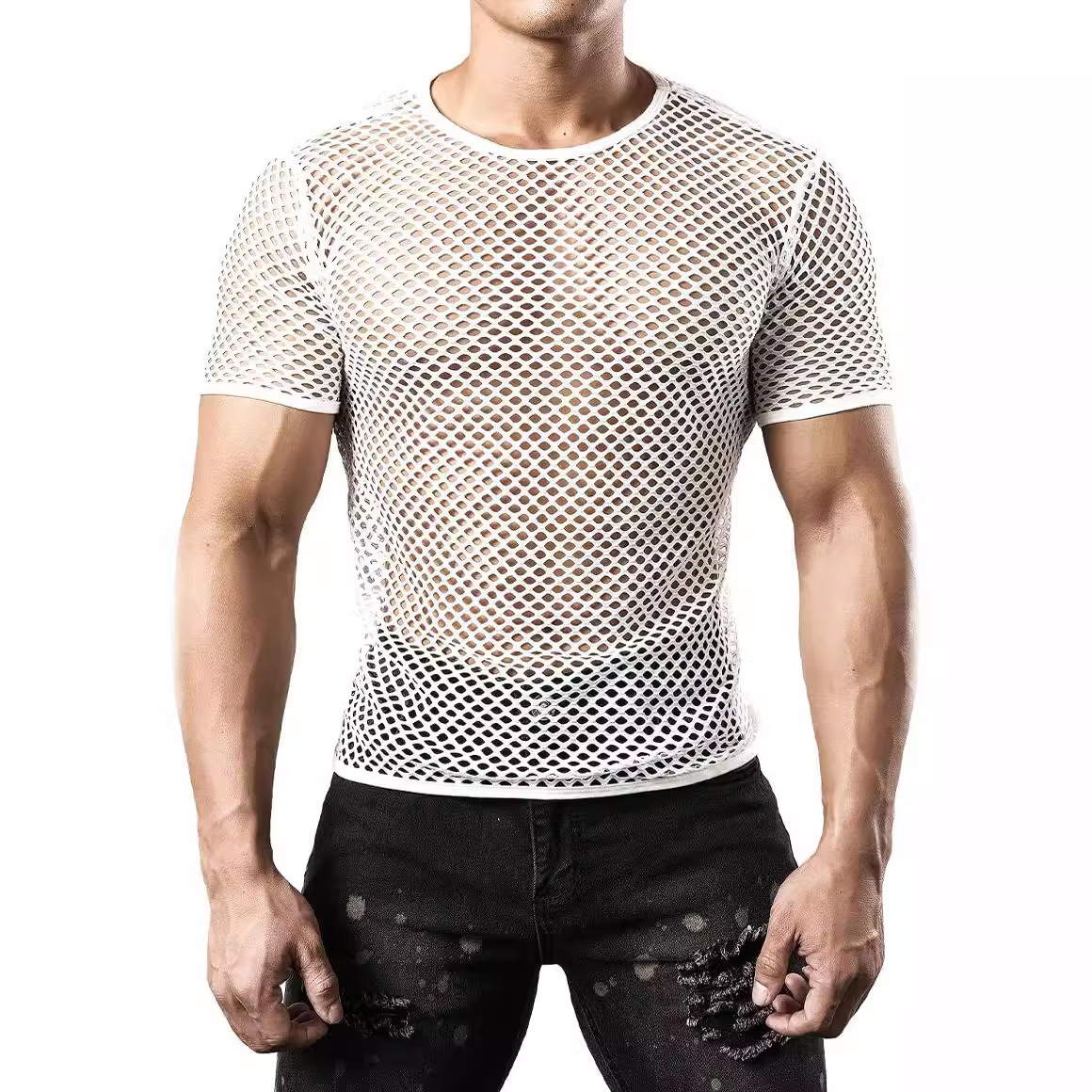 Sexy Herren Netz-T-Shirt mit A – Men'S Fashion Night Out Bewertung und Preis