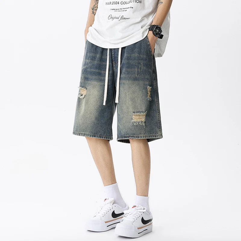 Sommer Dünne Denim Shorts männ – Mens Fashion Streetwear Bewertung und Preis