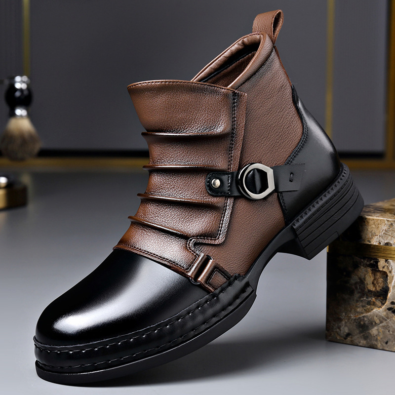 Herbst Winter Retro Stiefelett – Fashion Men'S Boots Bewertung und Preis