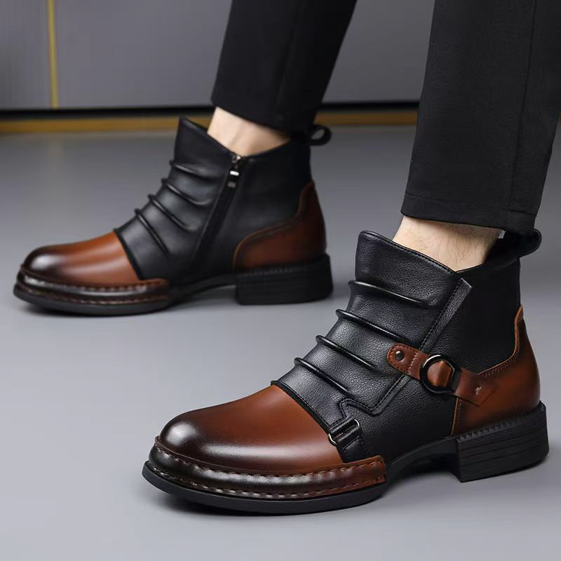 Herbst Winter Retro Stiefelett – Fashion Men'S Boots Bewertung und Preis