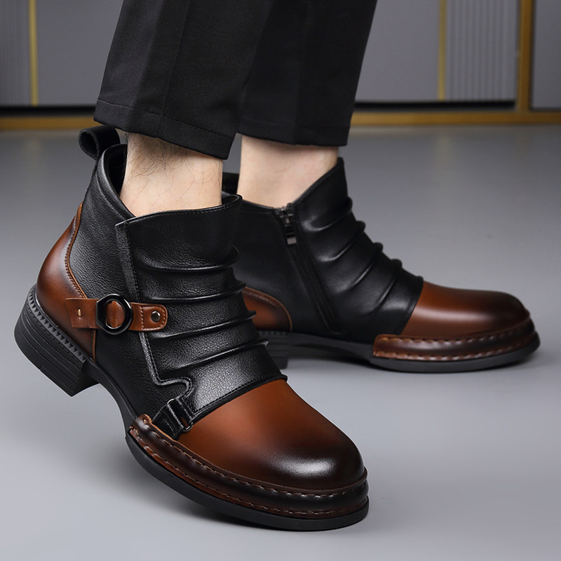 Herbst Winter Retro Stiefelett – Fashion Men'S Boots Bewertung und Preis