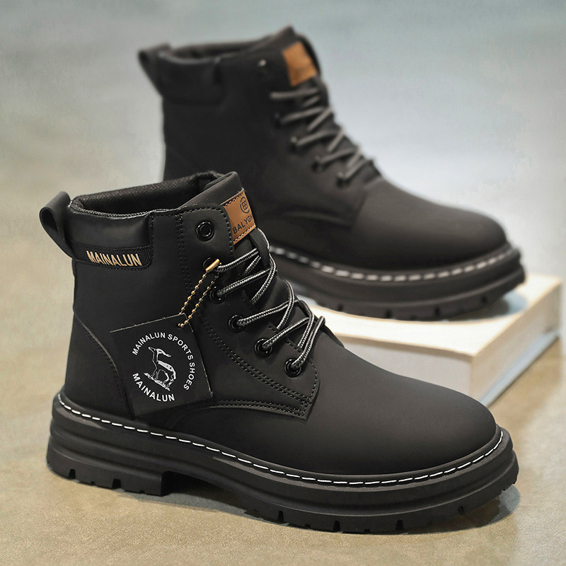 Klassische Herren-High-Top-Sti – Fashion Men'S Boots Bewertung und Preis
