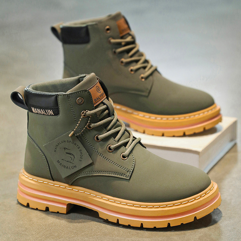 Klassische Herren-High-Top-Sti – Fashion Men'S Boots Bewertung und Preis