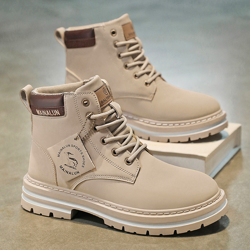 Klassische Herren-High-Top-Sti – Fashion Men'S Boots Bewertung und Preis