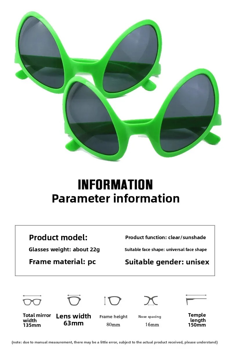 Grüne Alien Martian Schrullige – Men'S Fashion Glasses Bewertung und Preis