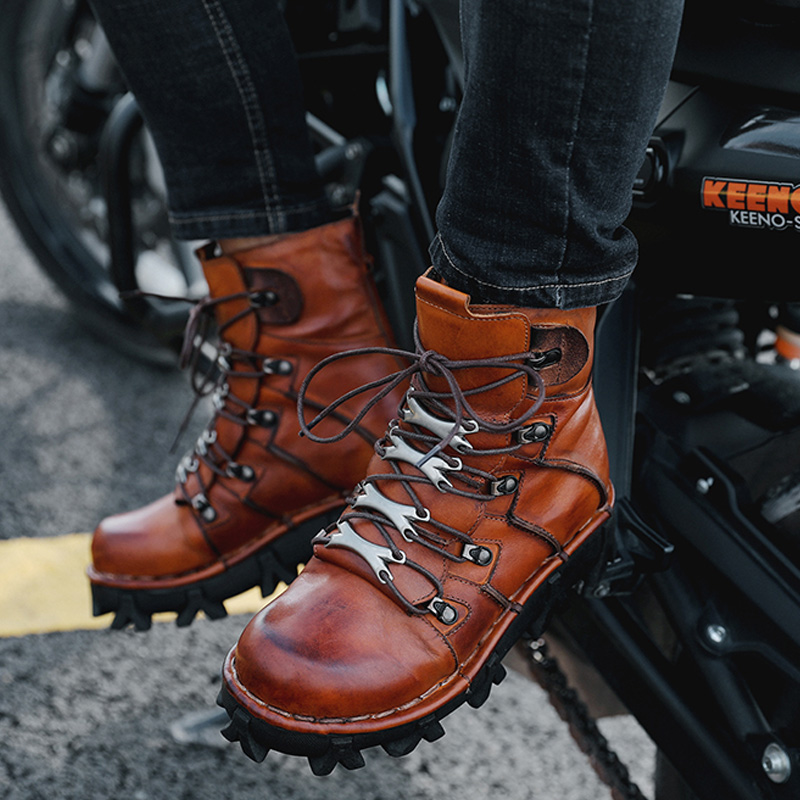 Modische Herren-Motorradstiefe – Men'S Fashion Hiking Boots Bewertung und Preis