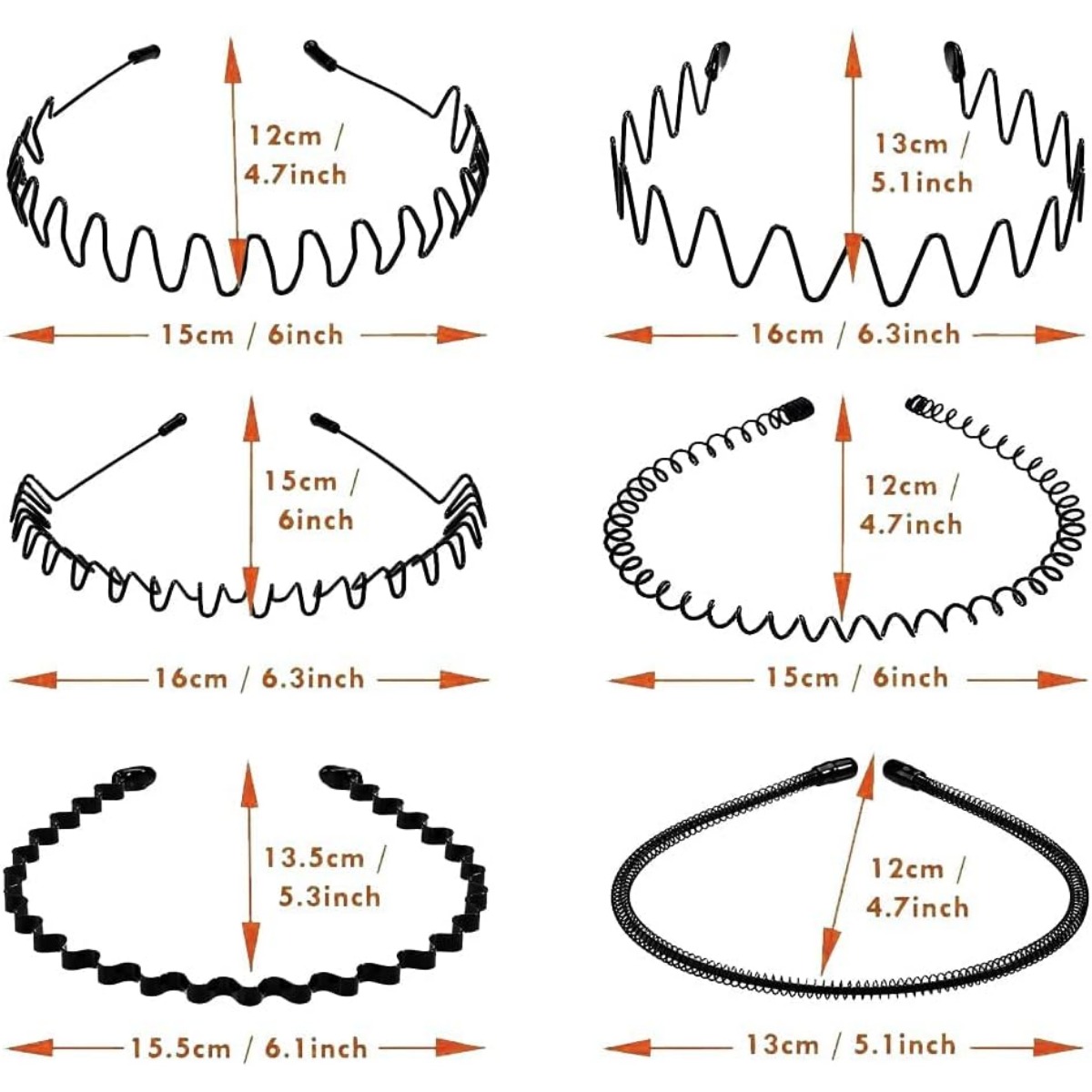 6 Stück Modische Schwarze Meta – Men Fashion Hair Style Bewertung und Preis