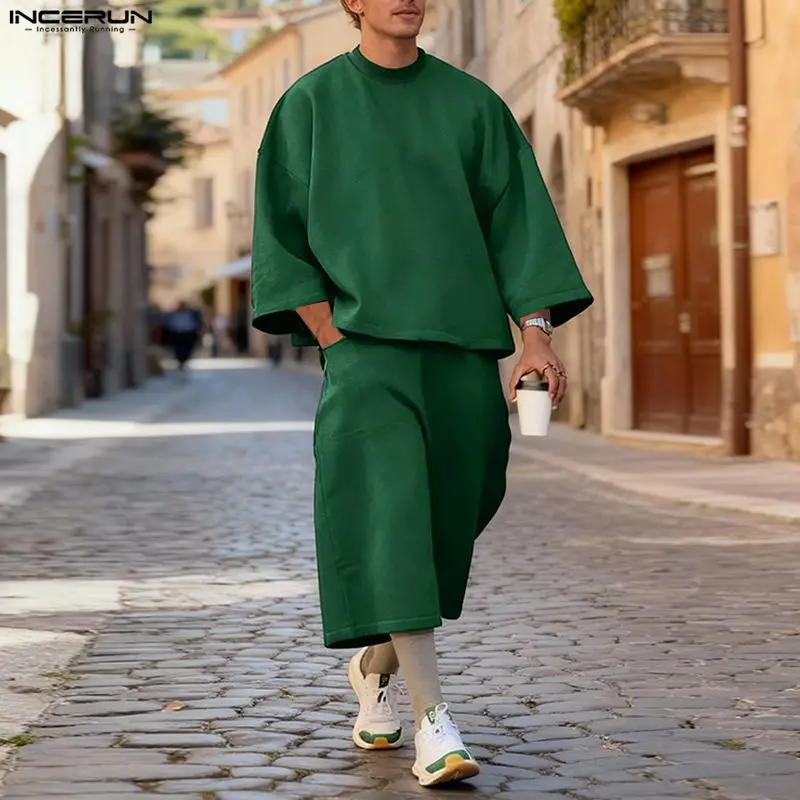 INCERUN Herren-Sets, einfarbig – Mens Fashion Streetwear Bewertung und Preis