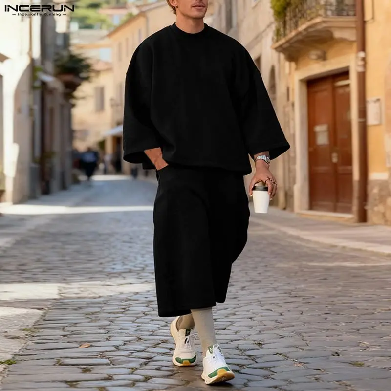 INCERUN Herren-Sets, einfarbig – Mens Fashion Streetwear Bewertung und Preis