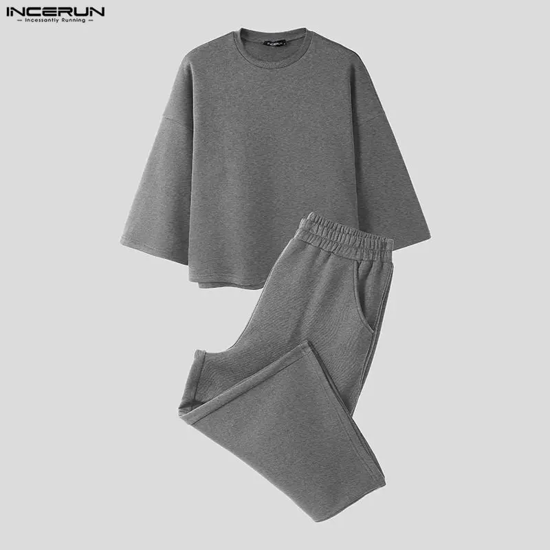 INCERUN Herren-Sets, einfarbig – Mens Fashion Streetwear Bewertung und Preis