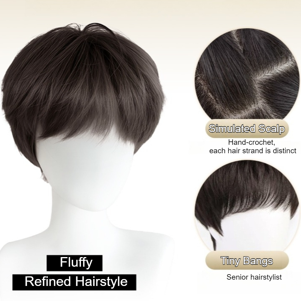 Mode synthetische glatte Haare – Men Fashion Hair Style Bewertung und Preis