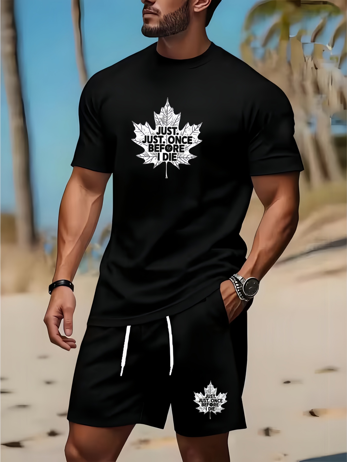 Herren-Set mit Rundhals-T-Shir – Men'S Fashion Clothing Bewertung und Preis