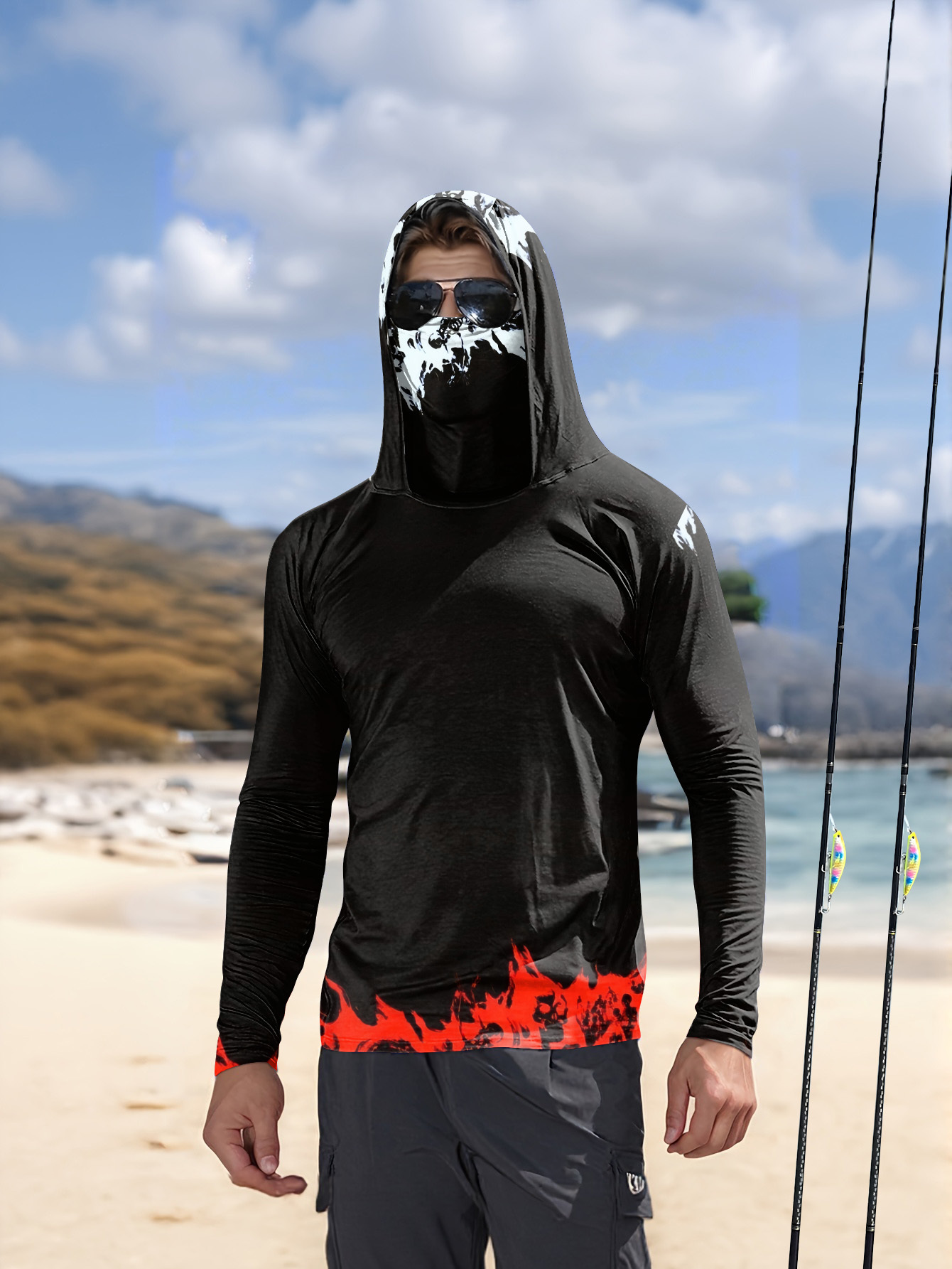 Herren Angelhemd mit Kapuze, l – Men Fashion Upper Bewertung und Preis