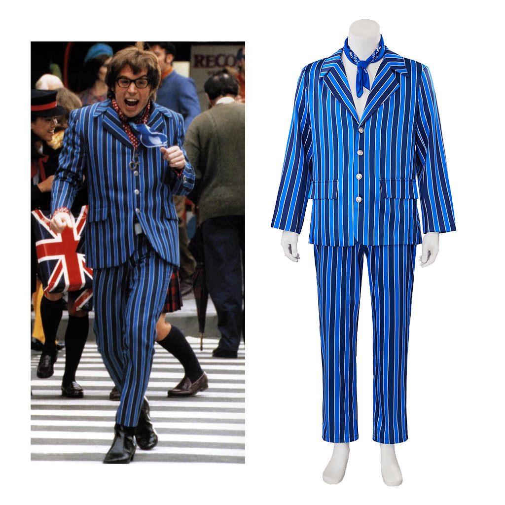 Film Austin Powers Cosplay Kos – Mens Fashion In 1980S Bewertung und Preis