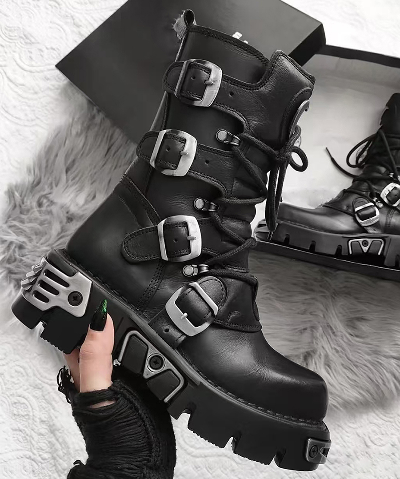 Männer Luxusmode Punk Gothic h – Fashion Men'S Boots Bewertung und Preis