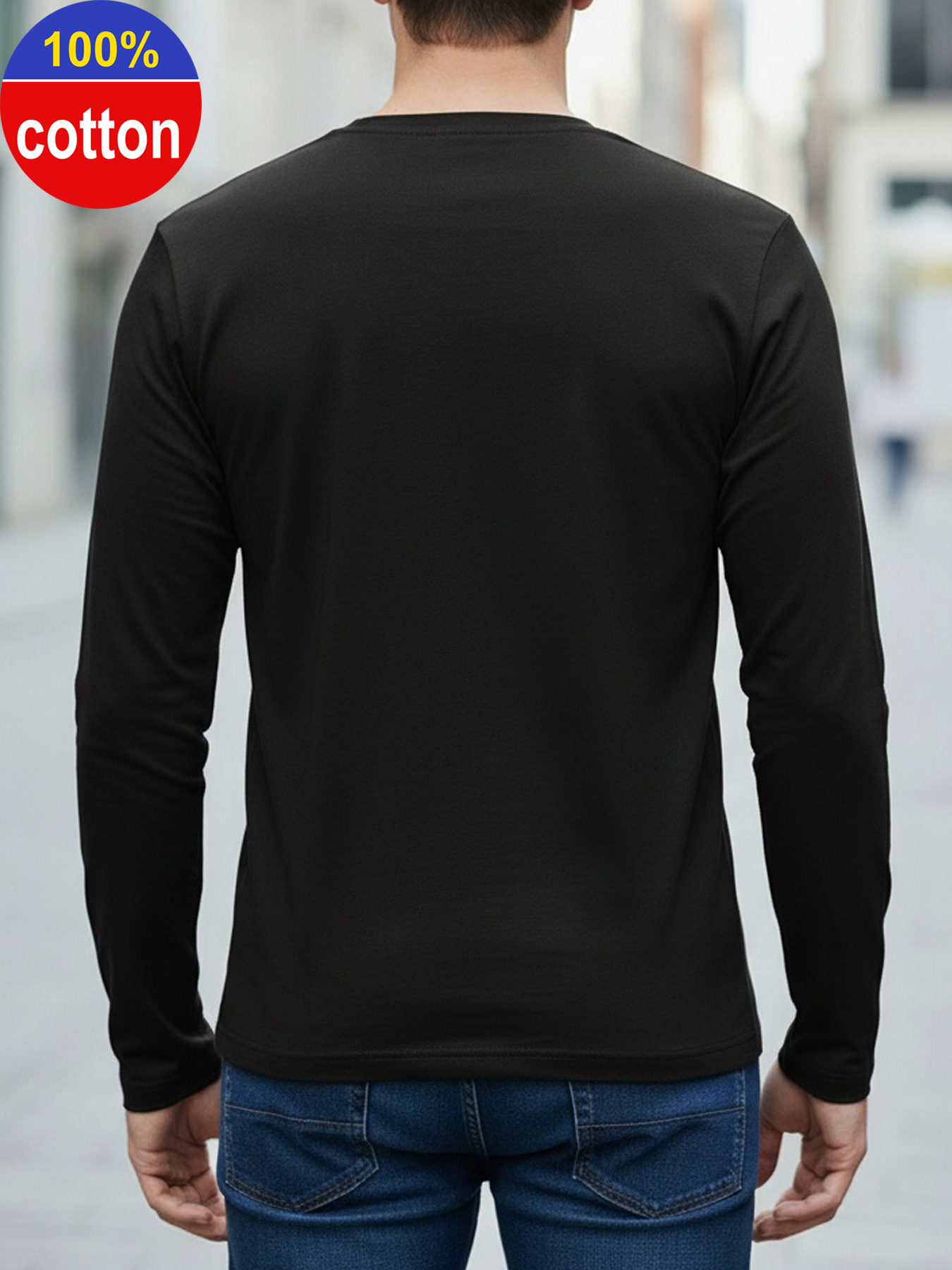 100 % reine Baumwolle, langärm – Men Fashion Upper Bewertung und Preis