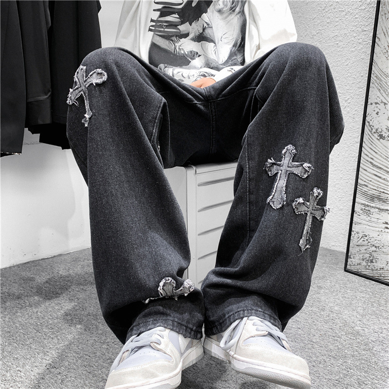 Herren Jeans mit Kreuz-Print,  – Men'S Fashion For 60 Year Old Bewertung und Preis