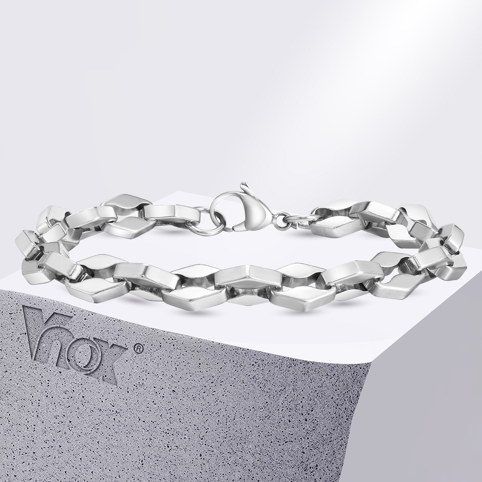 Vnox einfache Raute Glieder ke – Mens Fashion In 1980S Bewertung und Preis