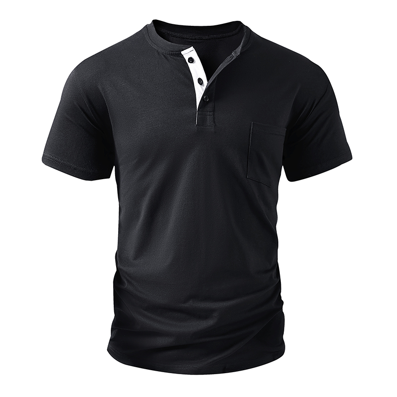 Henley T-Shirt für Herren EU-G – Mens Fashion Streetwear Bewertung und Preis