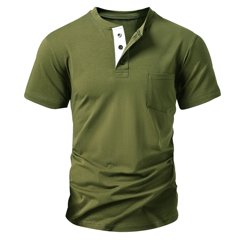 Henley T-Shirt für Herren EU-G – Mens Fashion Streetwear Bewertung und Preis