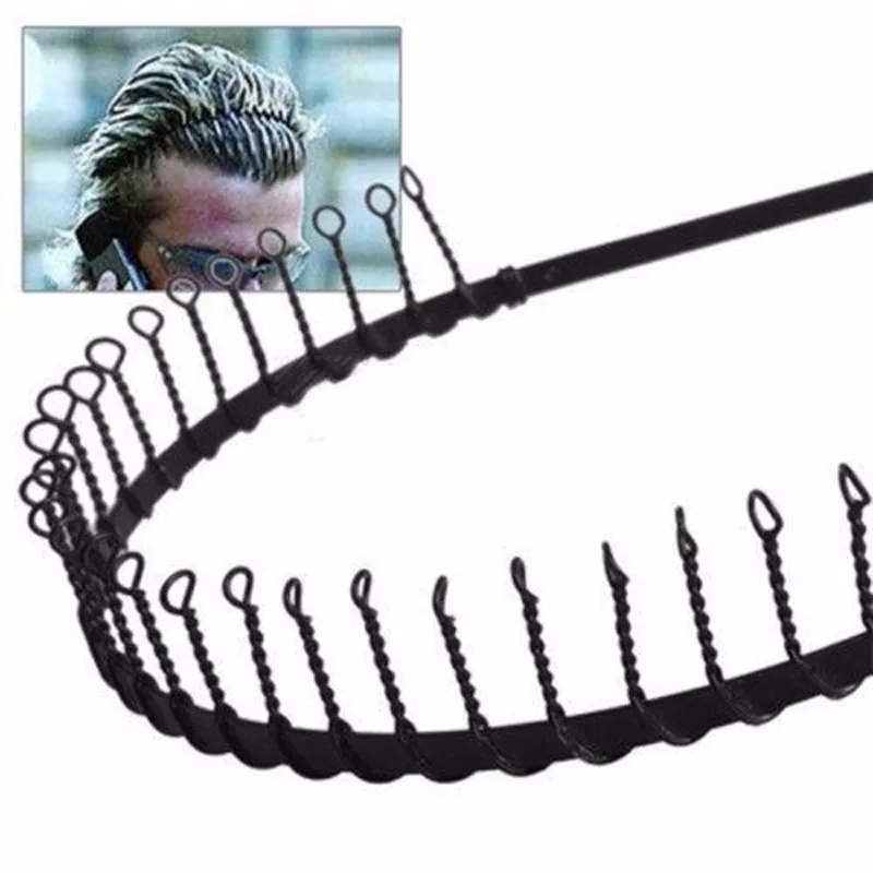 1 Stück Schwarzes Zahn-Stirnba – Men Fashion Hair Style Bewertung und Preis