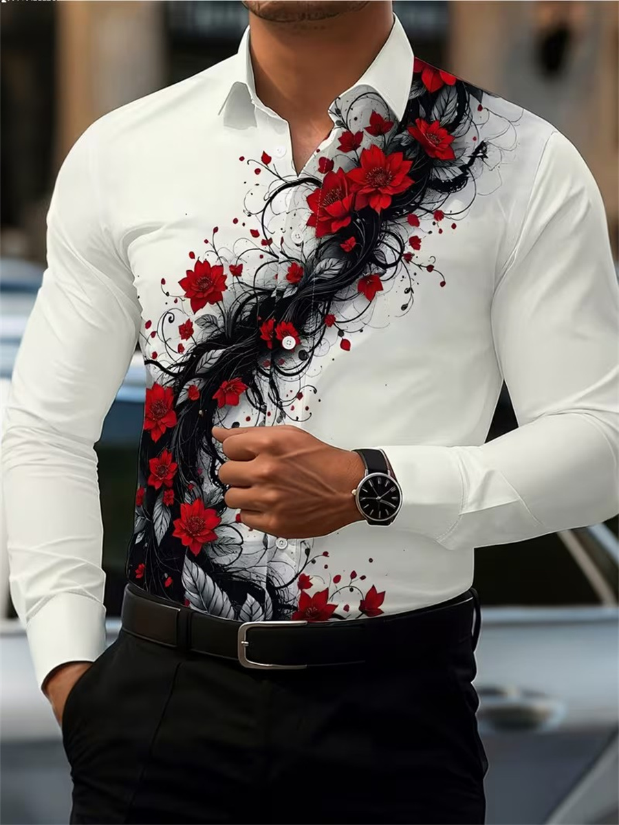 Herren Langarmhemd mit rotem R – Men Fashion Upper Bewertung und Preis