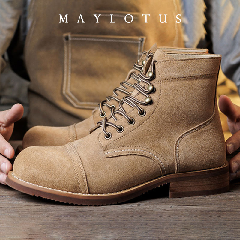 Wildlederstiefel mit Goodyear- – Fashion Men'S Boots Bewertung und Preis