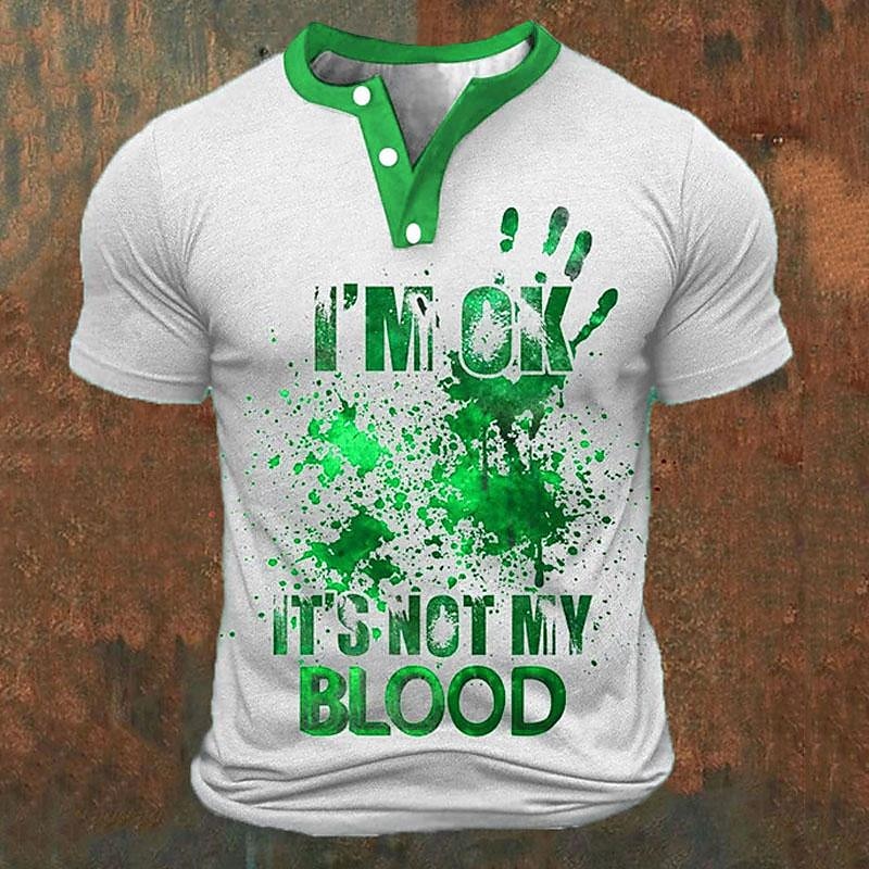 Lustige 3D-Buchstaben-Print He – Men'S Fashion Clothing Bewertung und Preis