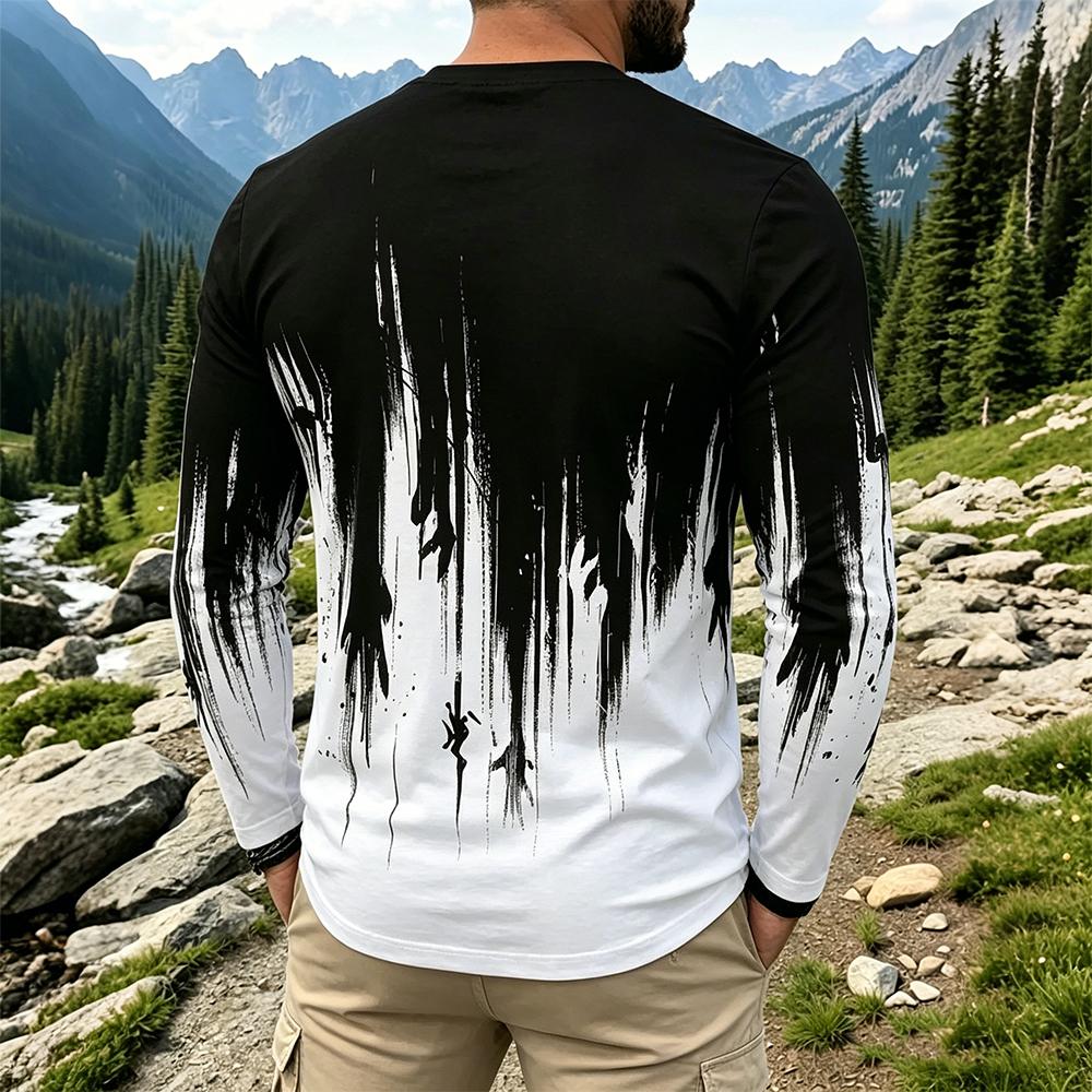 Herren Gradient Ink Splash Lan – Mens Fashion Streetwear Bewertung und Preis