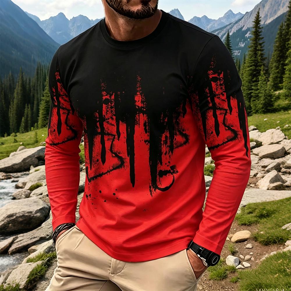 Herren Gradient Ink Splash Lan – Mens Fashion Streetwear Bewertung und Preis